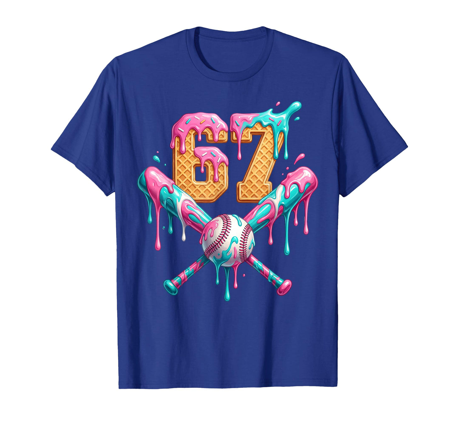 Baseball Drip Number 67 Player T-Shirt