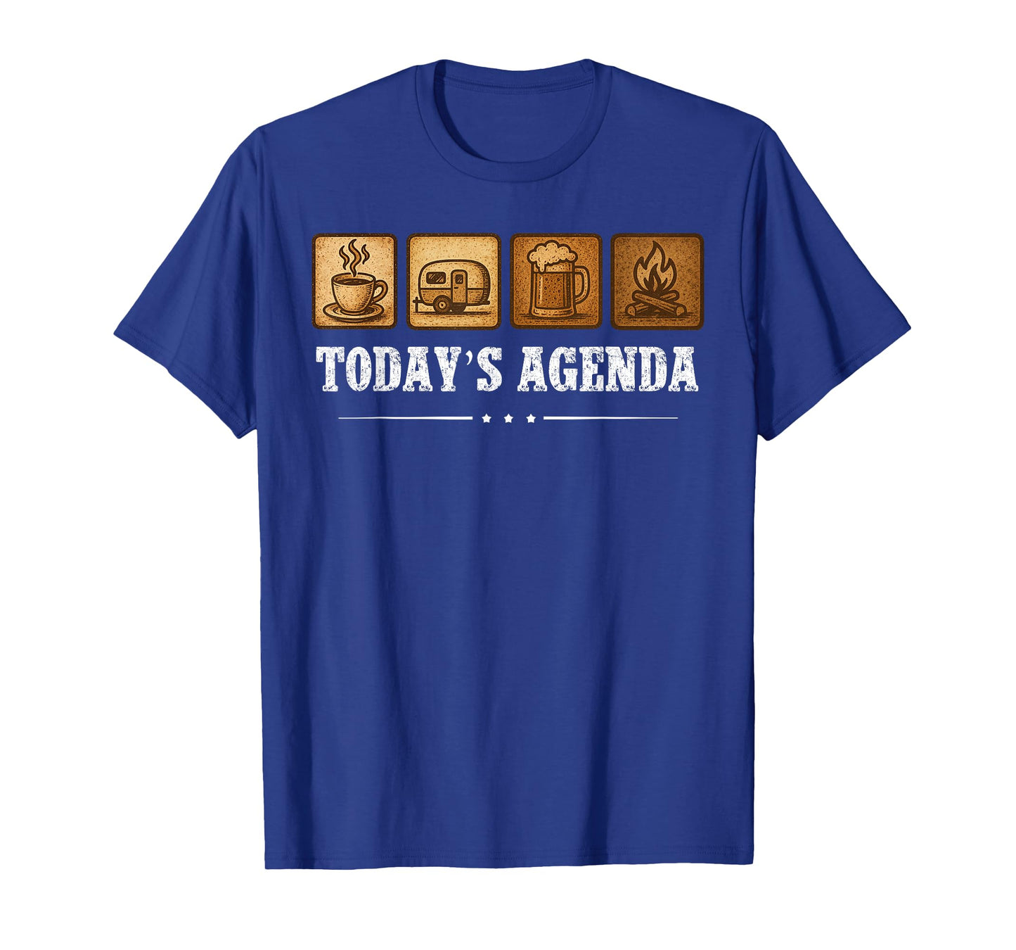 Today's Agenda Funny Hiking Camping T-Shirt