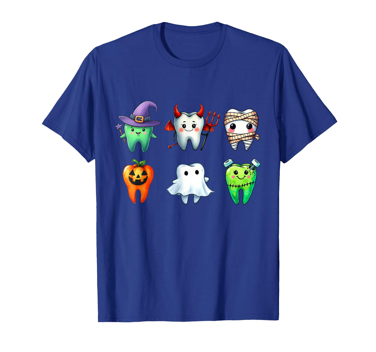Teeth Ghost Pumpkin Witch Cute Dental Halloween Dentist T-Shirt