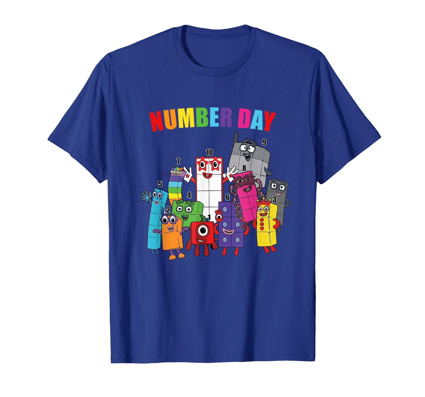 Number Day Colorful Math Numbers Educational Learning T-Shirt