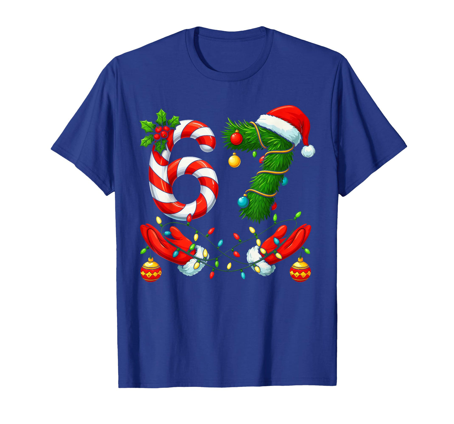 67 Christmas 6 7 Meme Pajamas Holiday Gen Alpha Slang T-Shirt