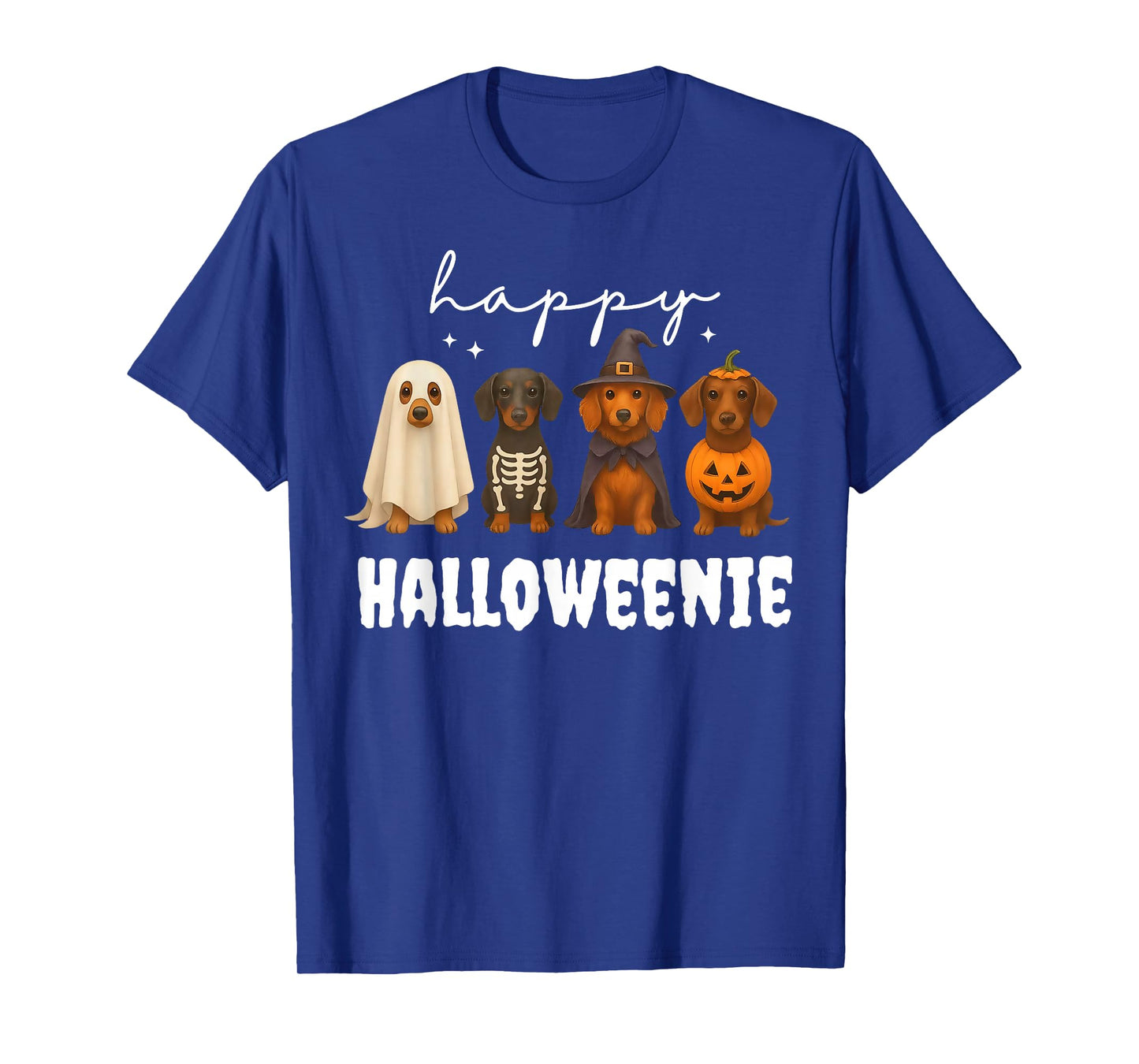 Happy Halloweenie Funny Dachshund Dog Doxie Mom Costume T-Shirt