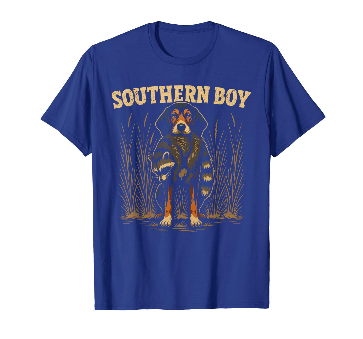 Coon Hunting Raccoon Hunter Hound Dog Southern Boy T-Shirt