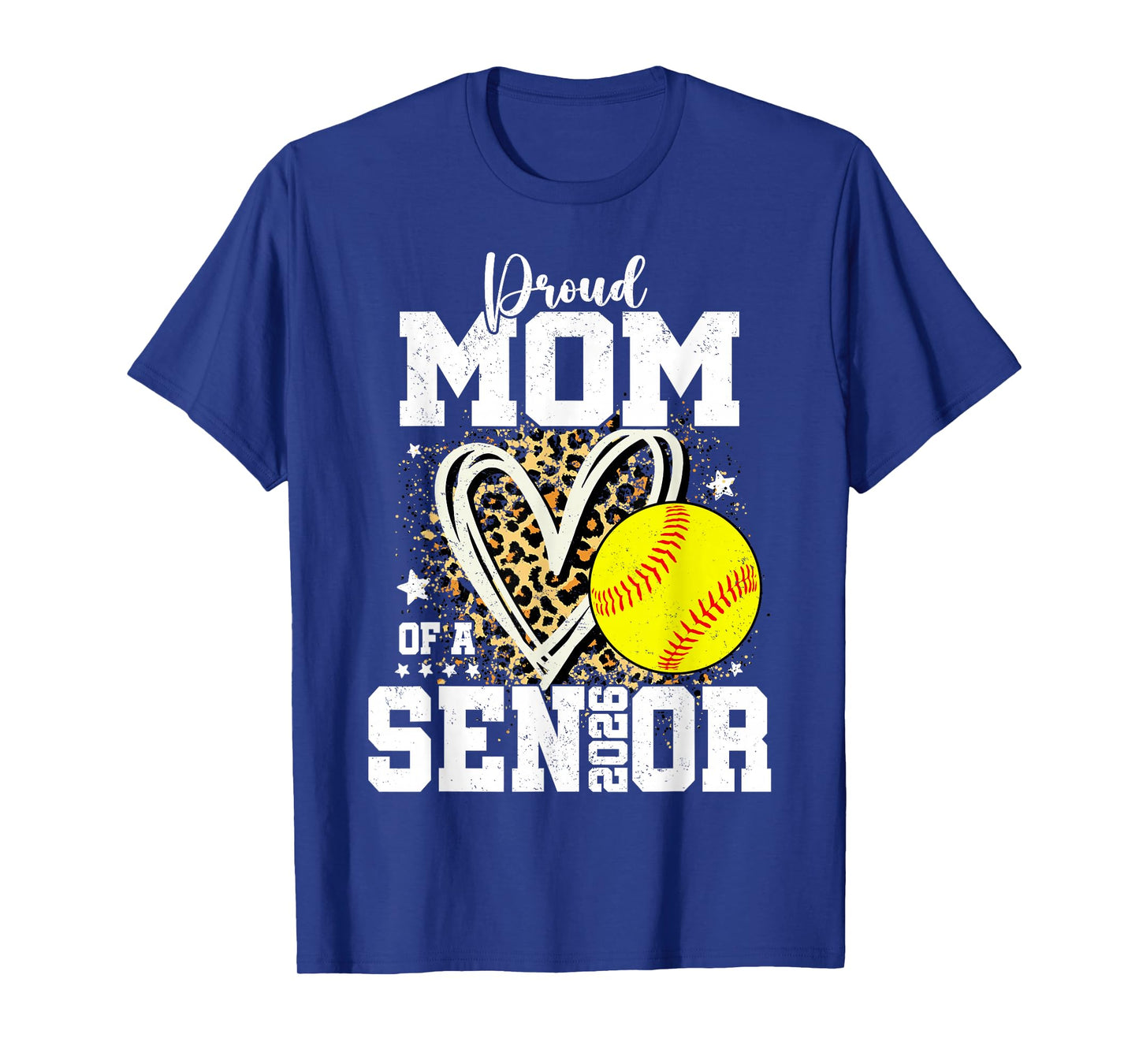 Proud Mom of A 2026 Senior Softball Graduation Leopard T-Shirt