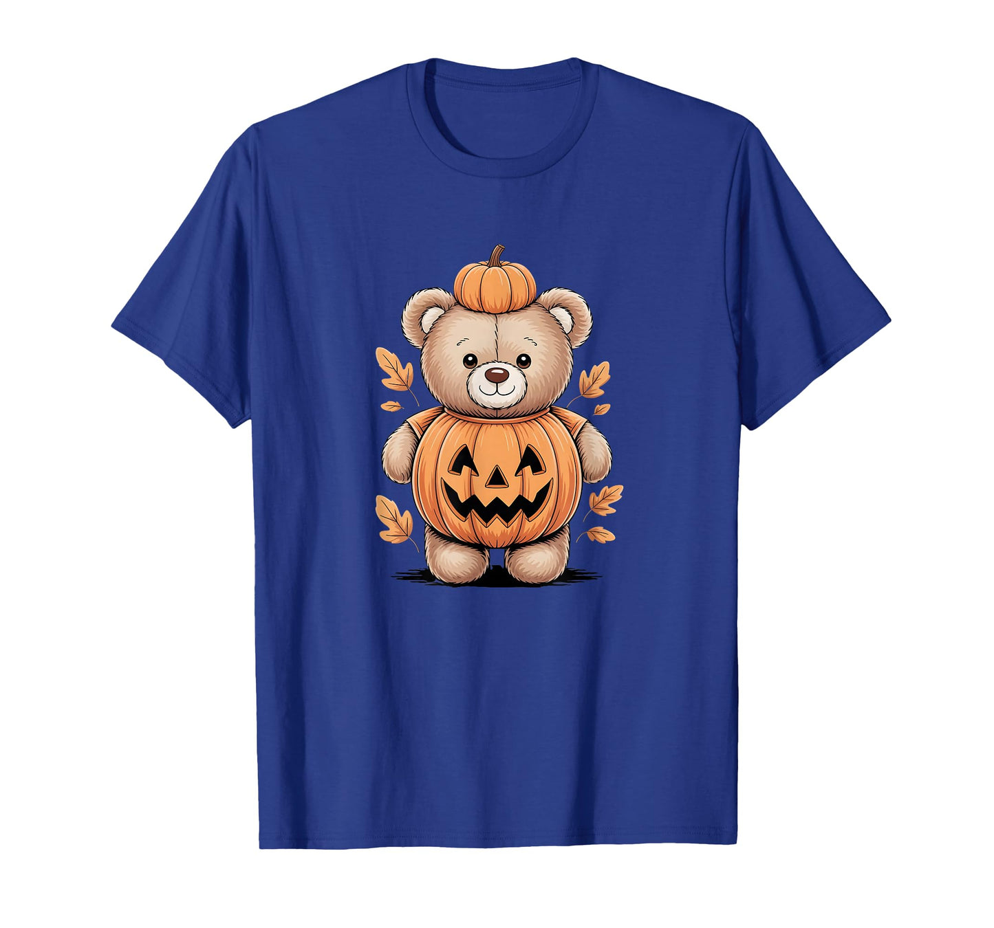 Cute Halloween Teddy Bear Pumpkin Costume Funny T-Shirt