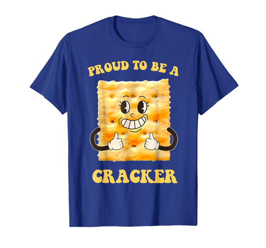 Funny Quote Proud to Be A Cracker Meme Face Retro Basic T-Shirt