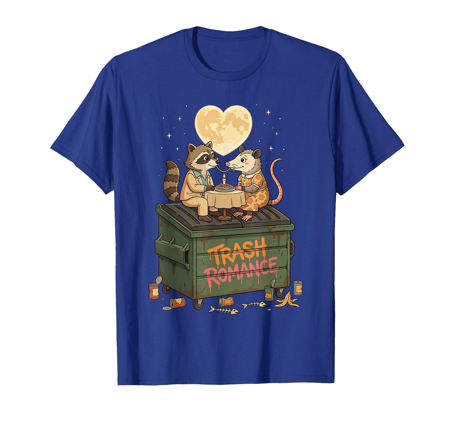 Trash Romance Raccoon Opossum Love Valentine T-Shirt