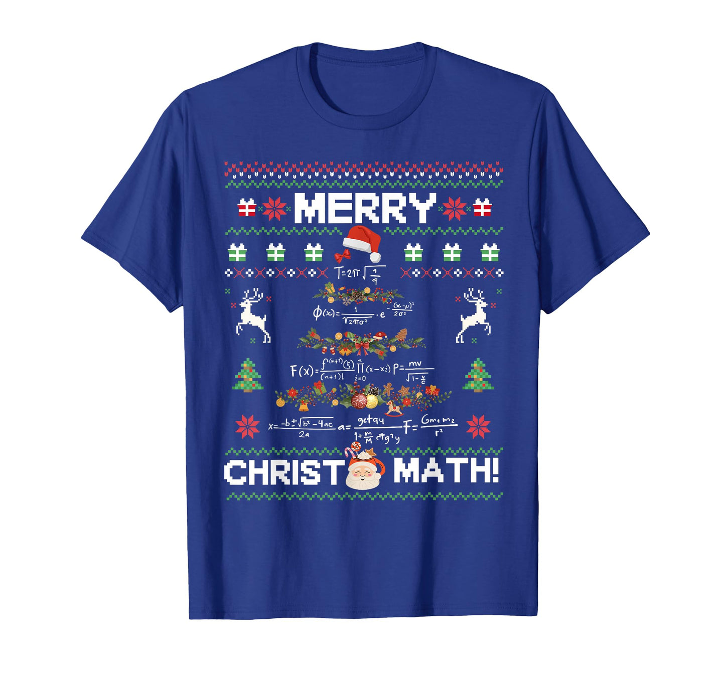 Merry Christmath Funny Christmas Math Tree Student Teacher T-Shirt