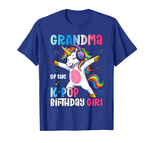 Grandma of The K-Pop Birthday Princess Birthday Girl T-Shirt