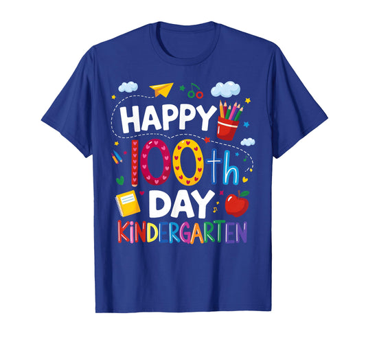 100 Days of Kindergarten Happy 100th Day of School T-Shirt