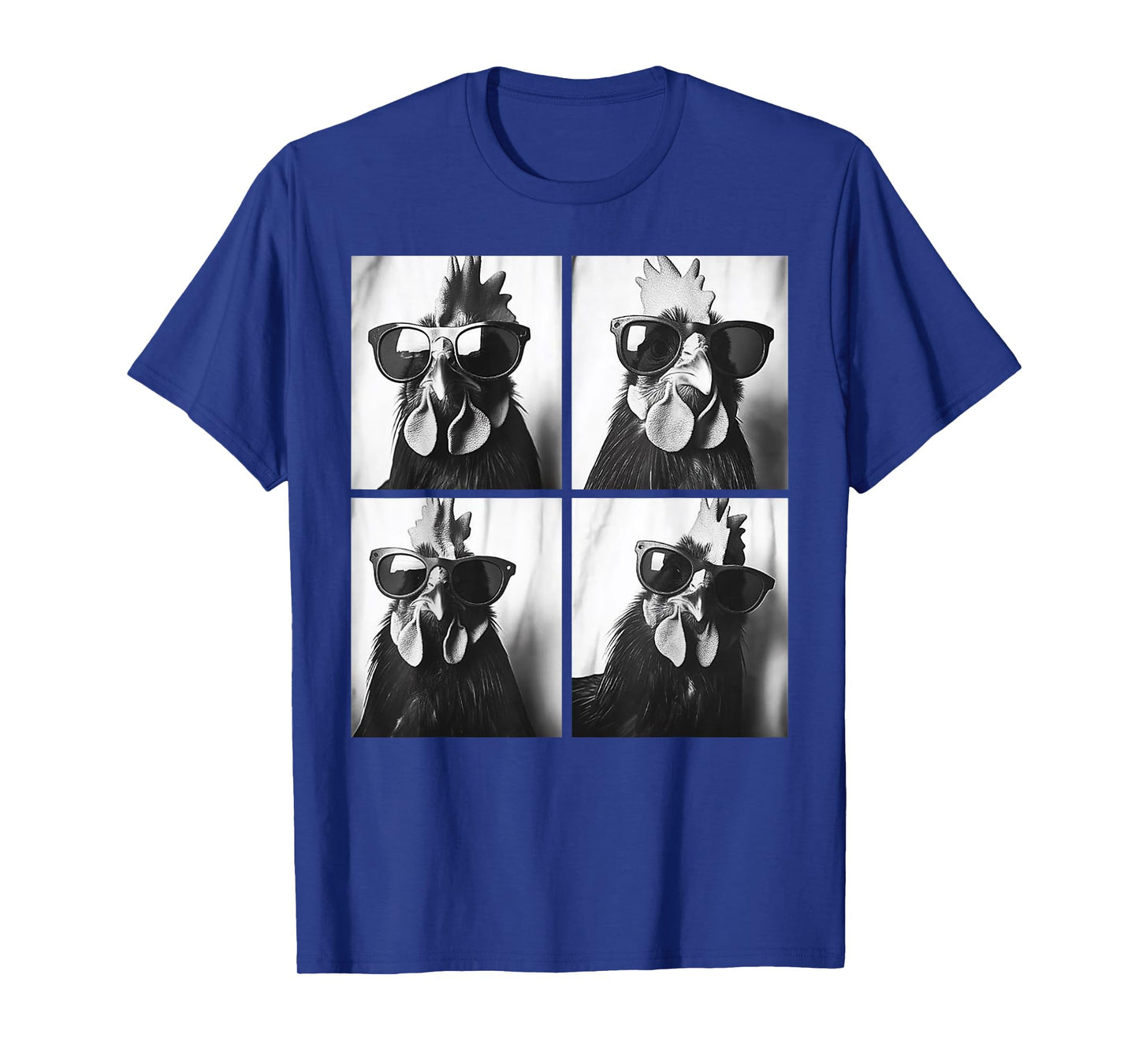 Rooster Wearing Sunglasses Photobooth Selfie Farm Chicken T-Shirt