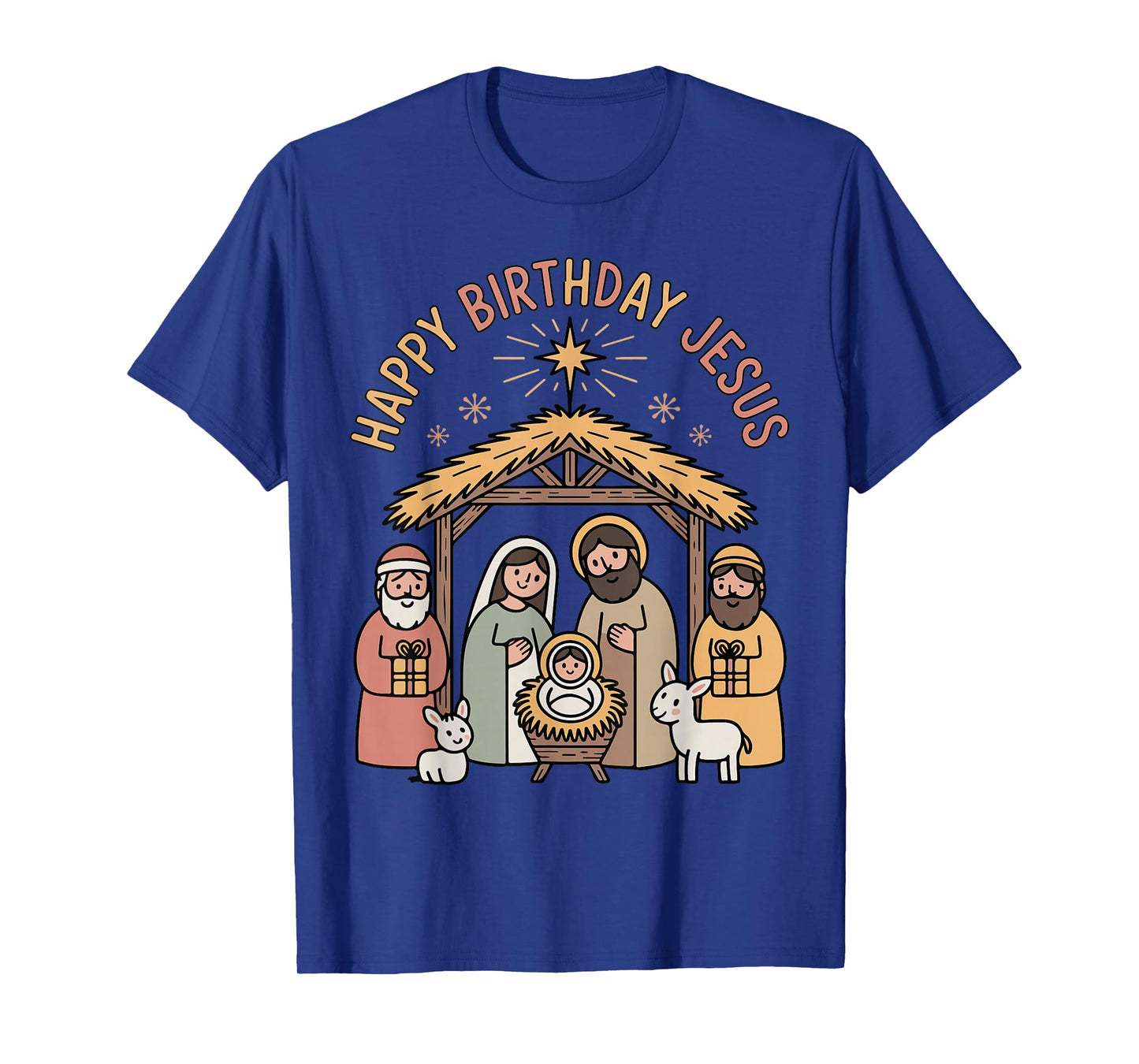 Happy Birthday Jesus Christmas Christian Outfit Toddler Girl T-Shirt