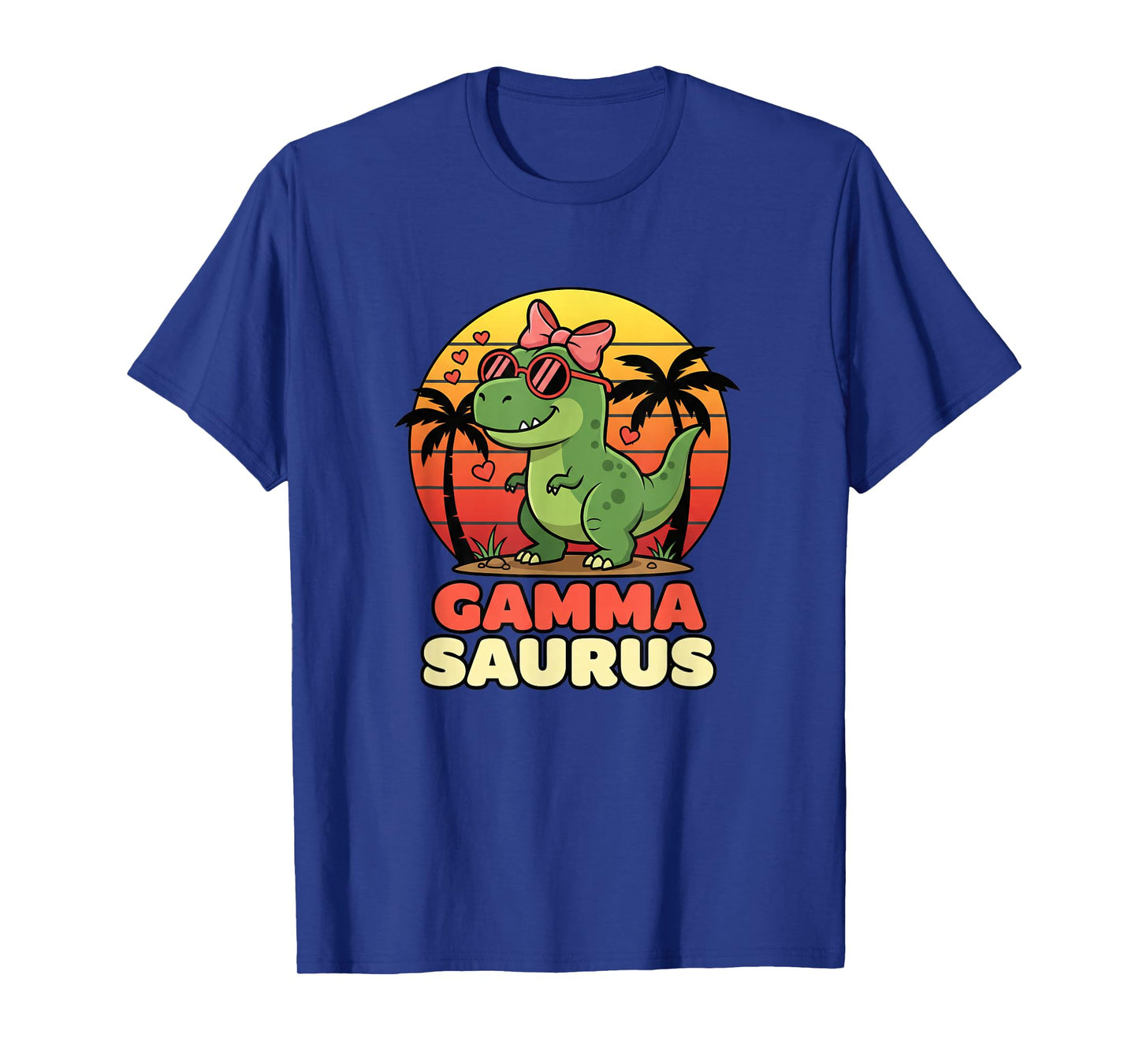Mythical & Prehistoric Gamma Saurus Grandma Dinosaur Retro T-Shirt