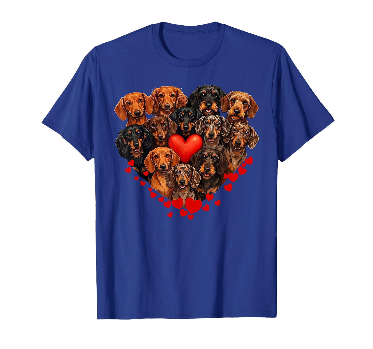 Dachshund Valentines Day Wiener Dog Lover Weenie Heart T-Shirt