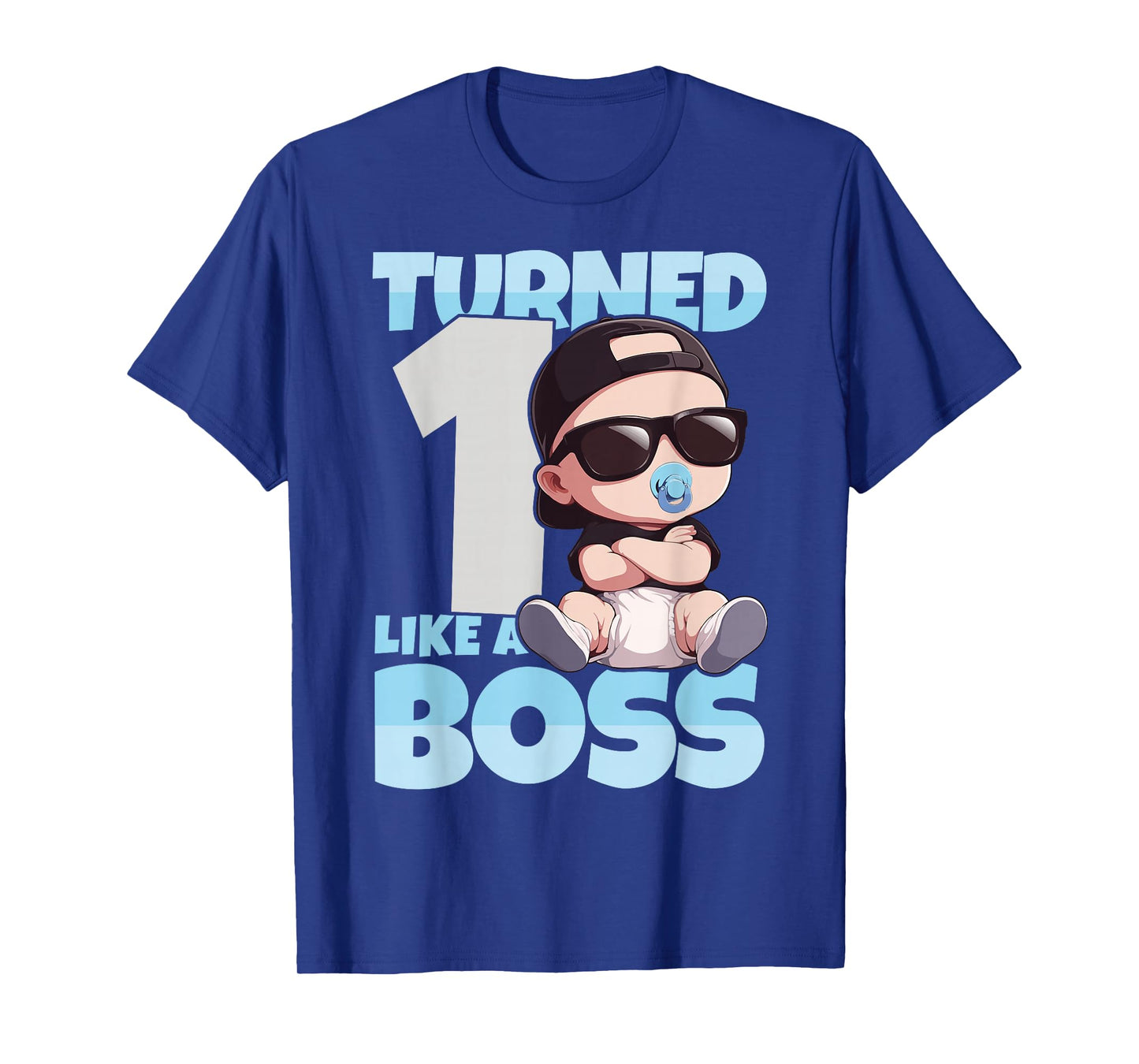 Baby 1st Birthday Boy Girl 1 Year Like a Boss Kids T-Shirt