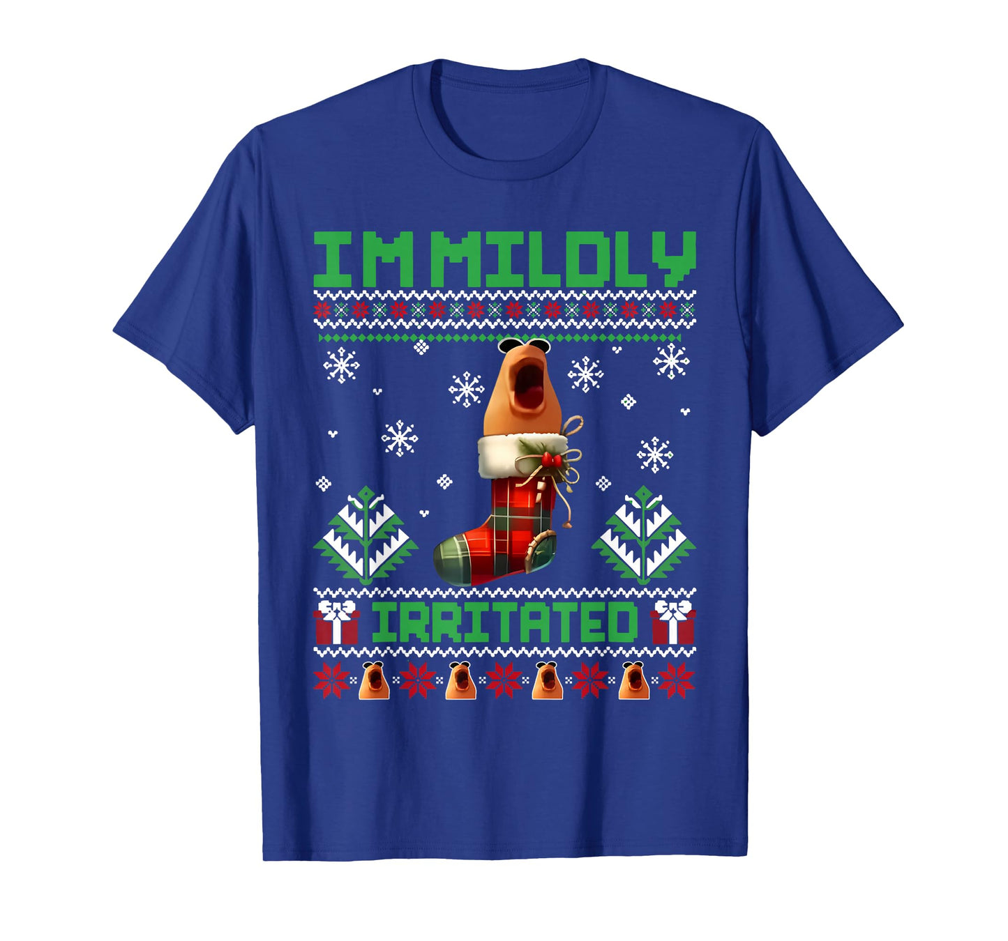 I'm Mildly Irritated Marcus The Worm Christmas Funny Meme T-Shirt