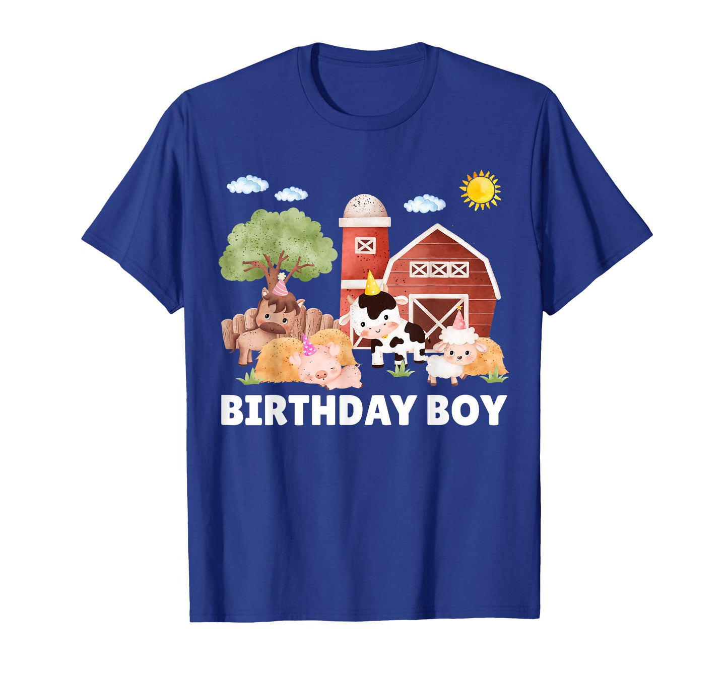 Birthday Boy Farm Animals Family Matching T-Shirt