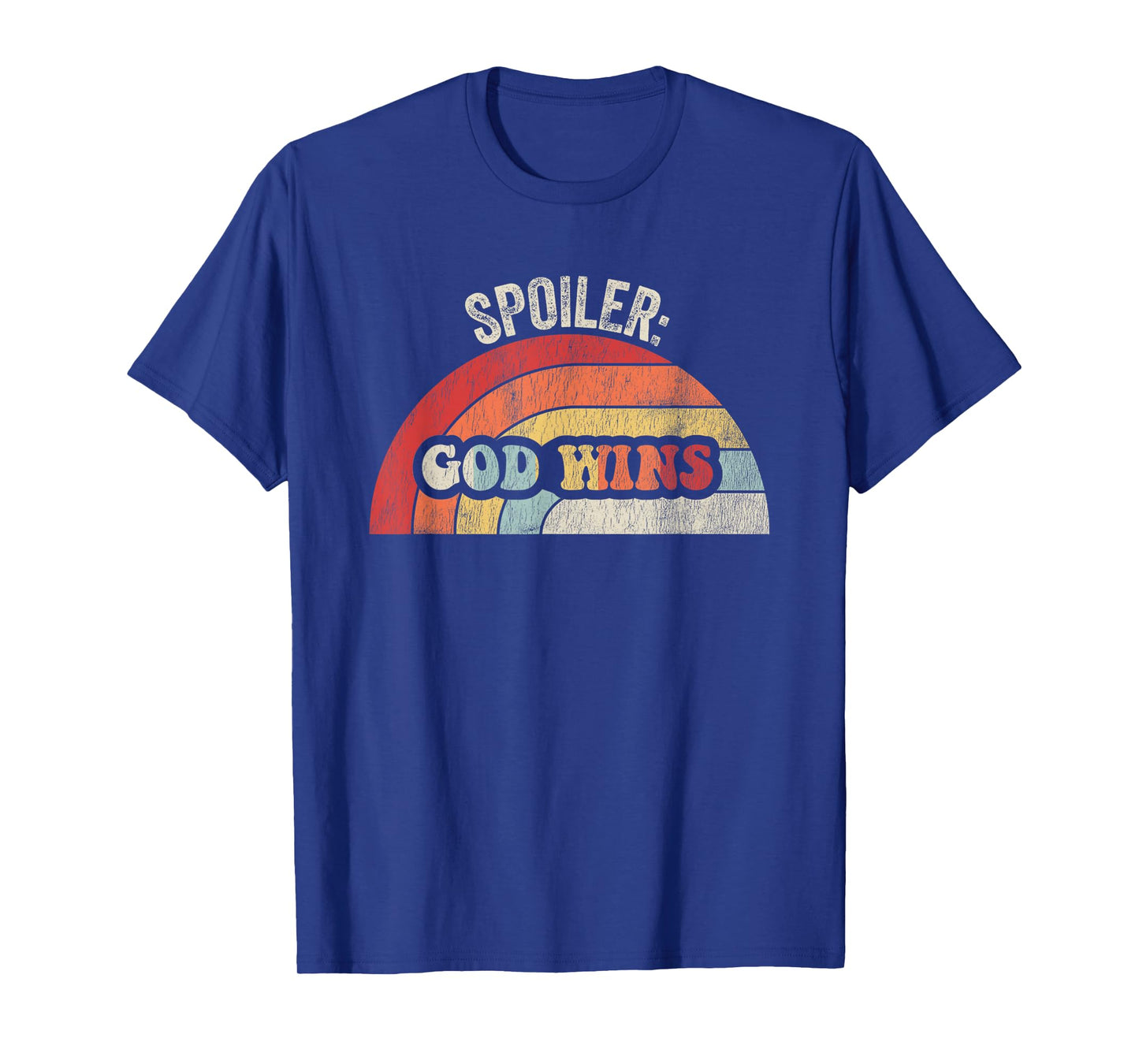 Spoiler God Wins Retro Rainbow Positive T-Shirt