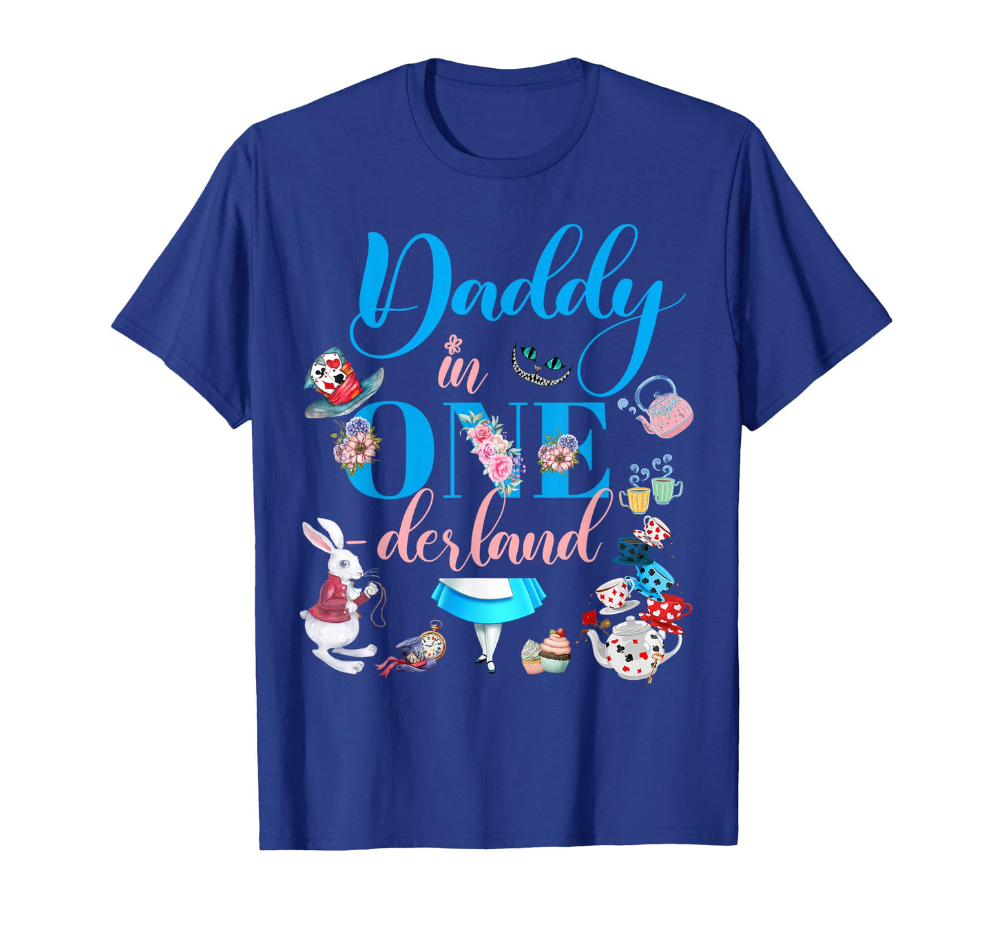 Alice in ONEderland Family Daddy Of The Birthday Girl T-Shirt