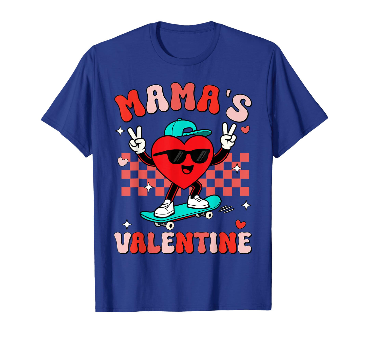 Groovy Heart Mama's Valentine Mom for Boys Girls Kid Toddler T-Shirt