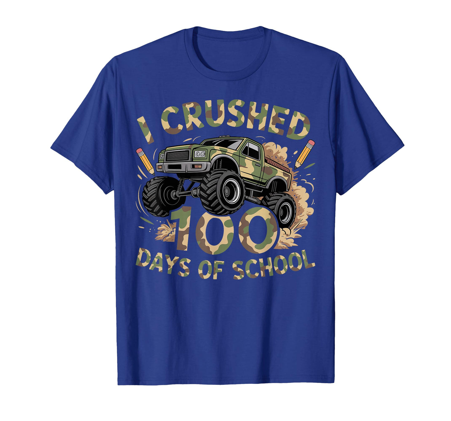 100 Days of School Monster Truck 100th Day of School Boys T-Shirt