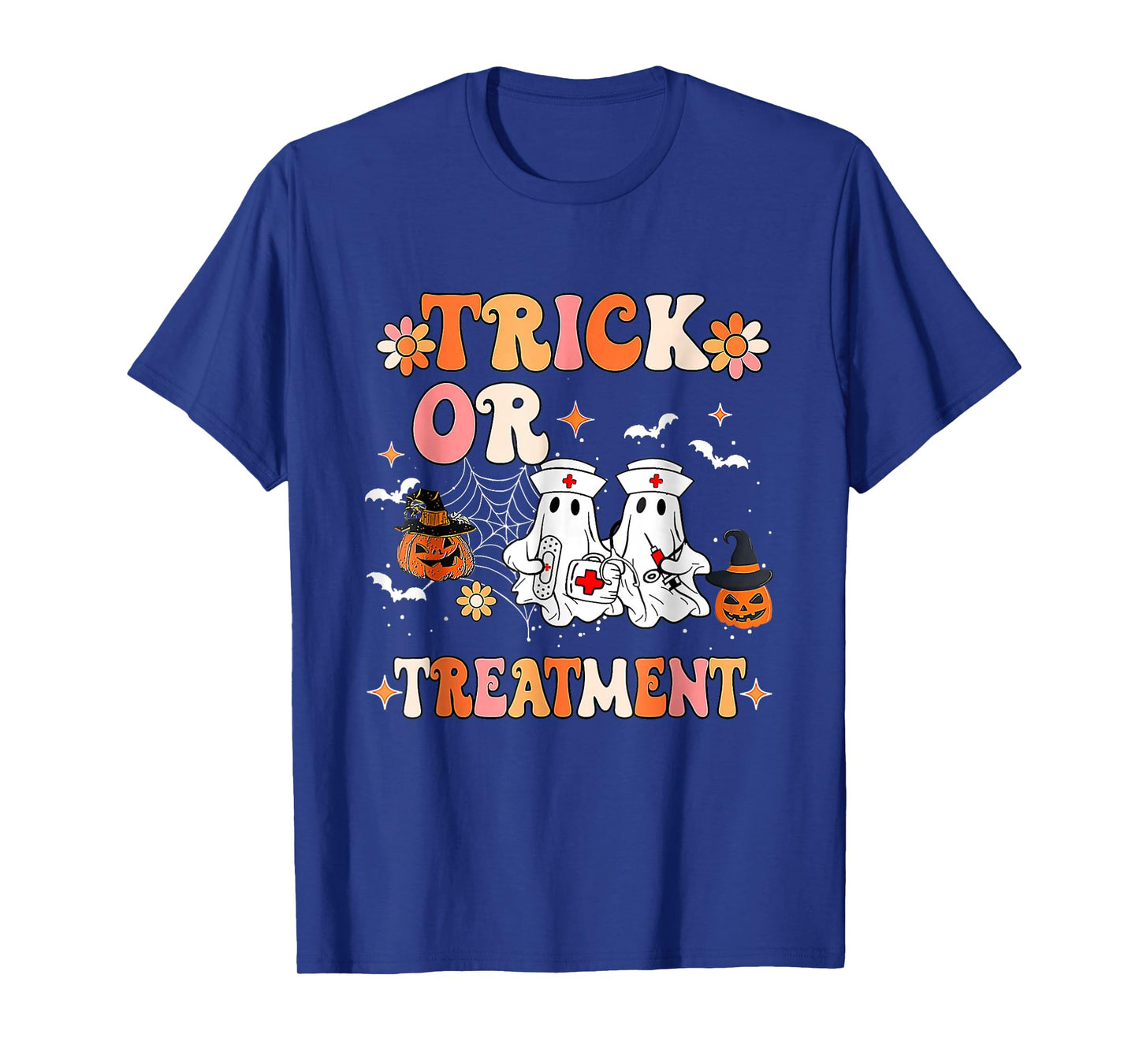 Trick Or Treatment Halloween Radiation Oncology Rad Therapy T-Shirt
