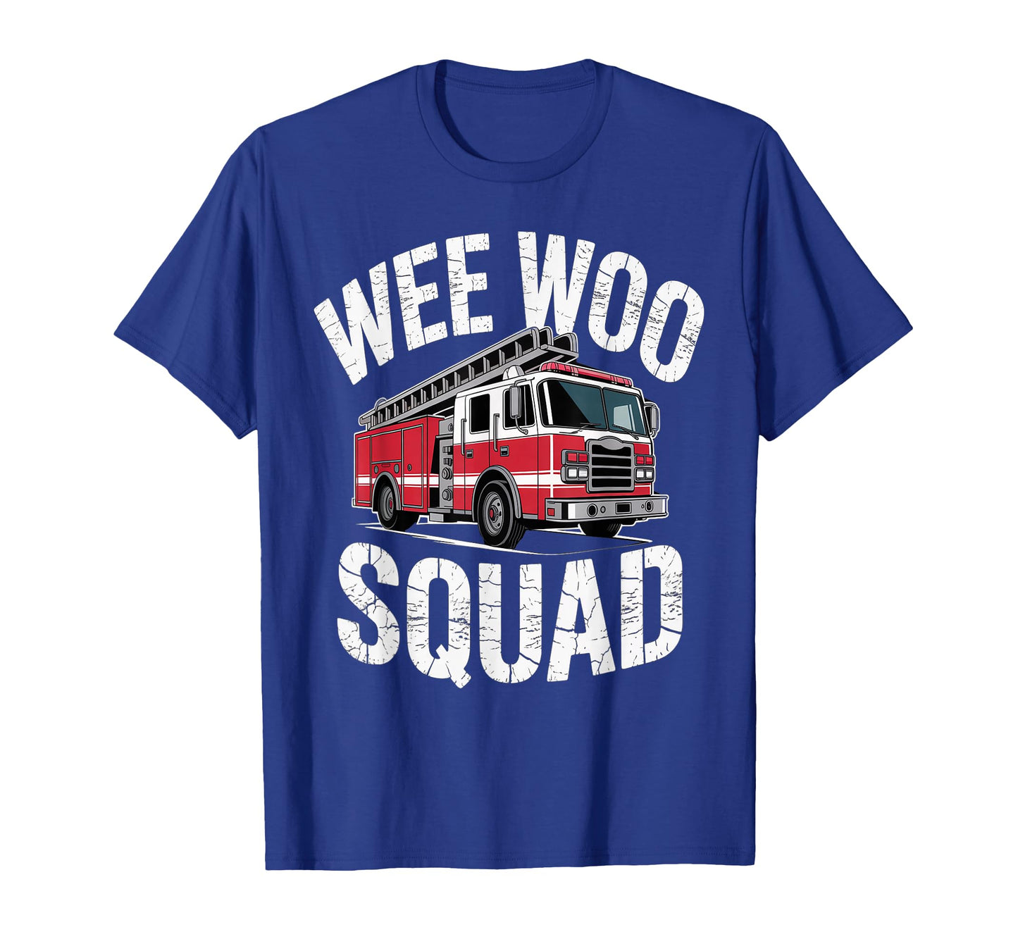 Funny Firefighter Humor Tee Wee Woo Squad Fire Truck T-Shirt
