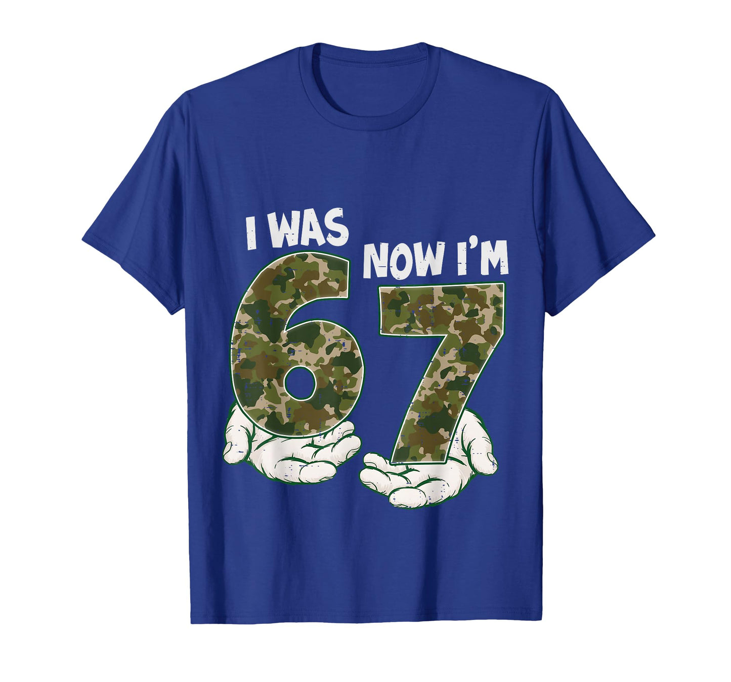 I was 6 Now I'm 7 Camo Birthday Six Seven Meme Boy Girl T-Shirt