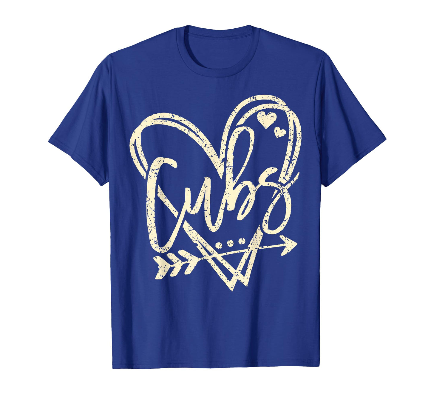 Vintage Distressed Cubs Heart Gift for Men Women Kids T-Shirt