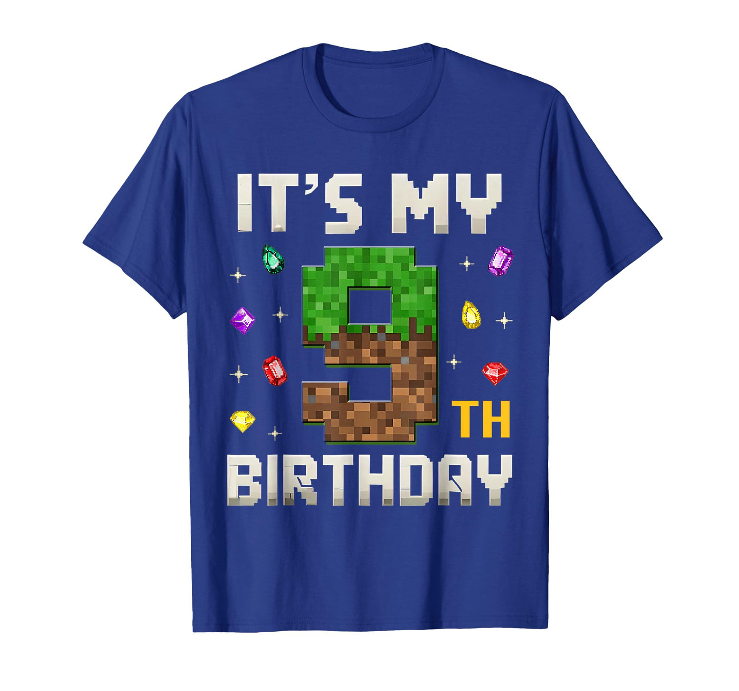 Boys Kids It's My 9th Birthday Video Game Pixel T-Shirt