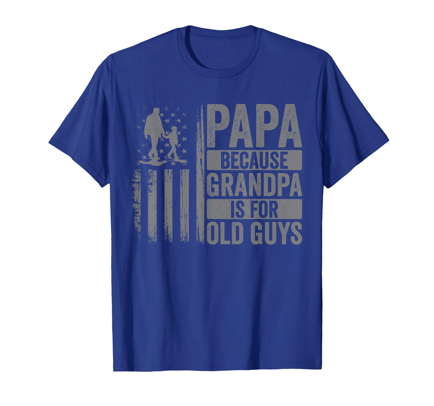 Papa Art for Grandpa Men from Grandkids Granddaughter USA T-Shirt