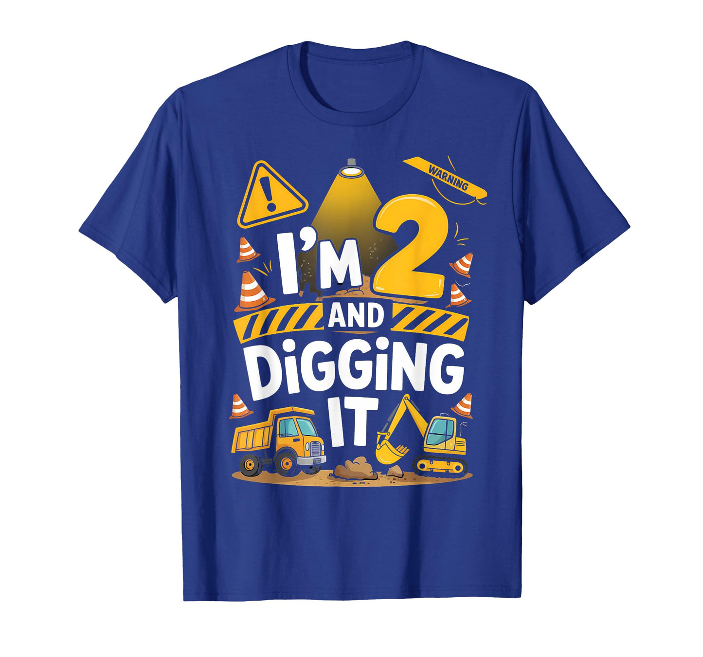 2nd Birthday Funny I'm 2 and Digging It Construction T-Shirt