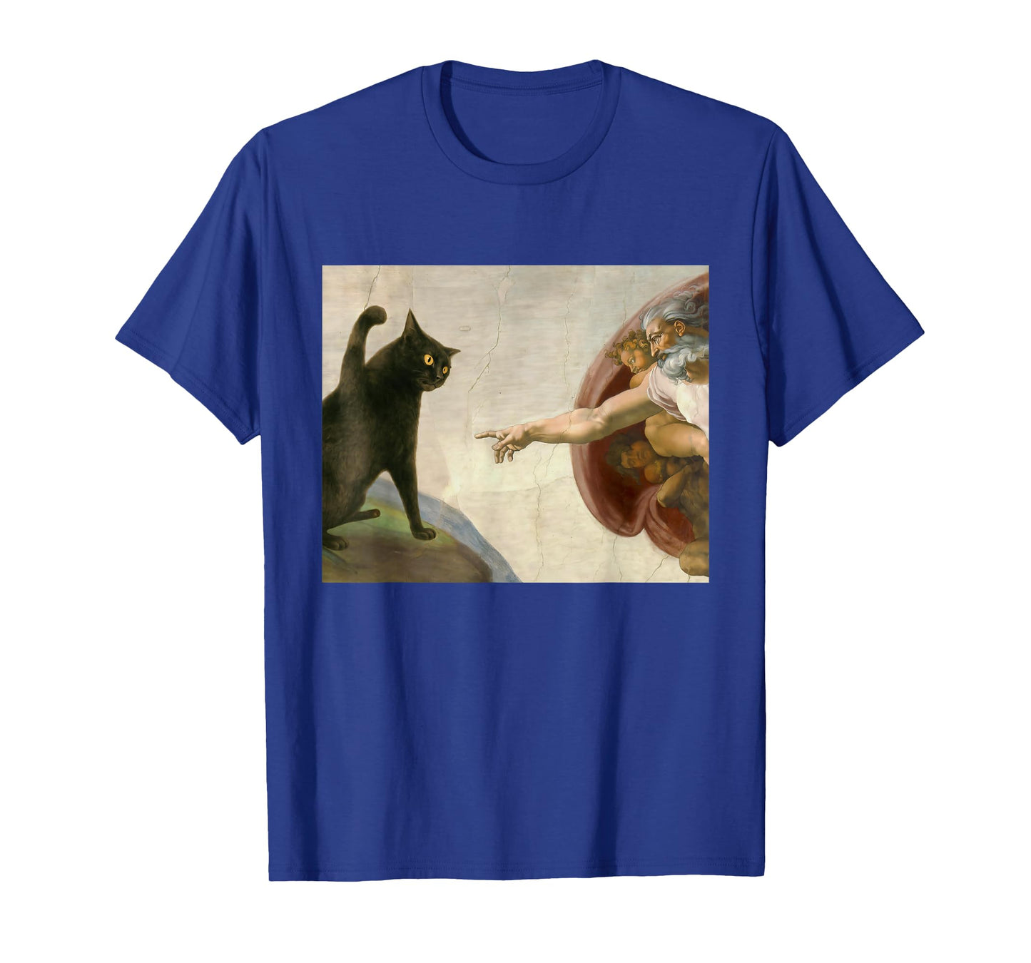 Funny Cat Slap Sarcastic Creation of Adam Cat Meme Cat Lover T-Shirt