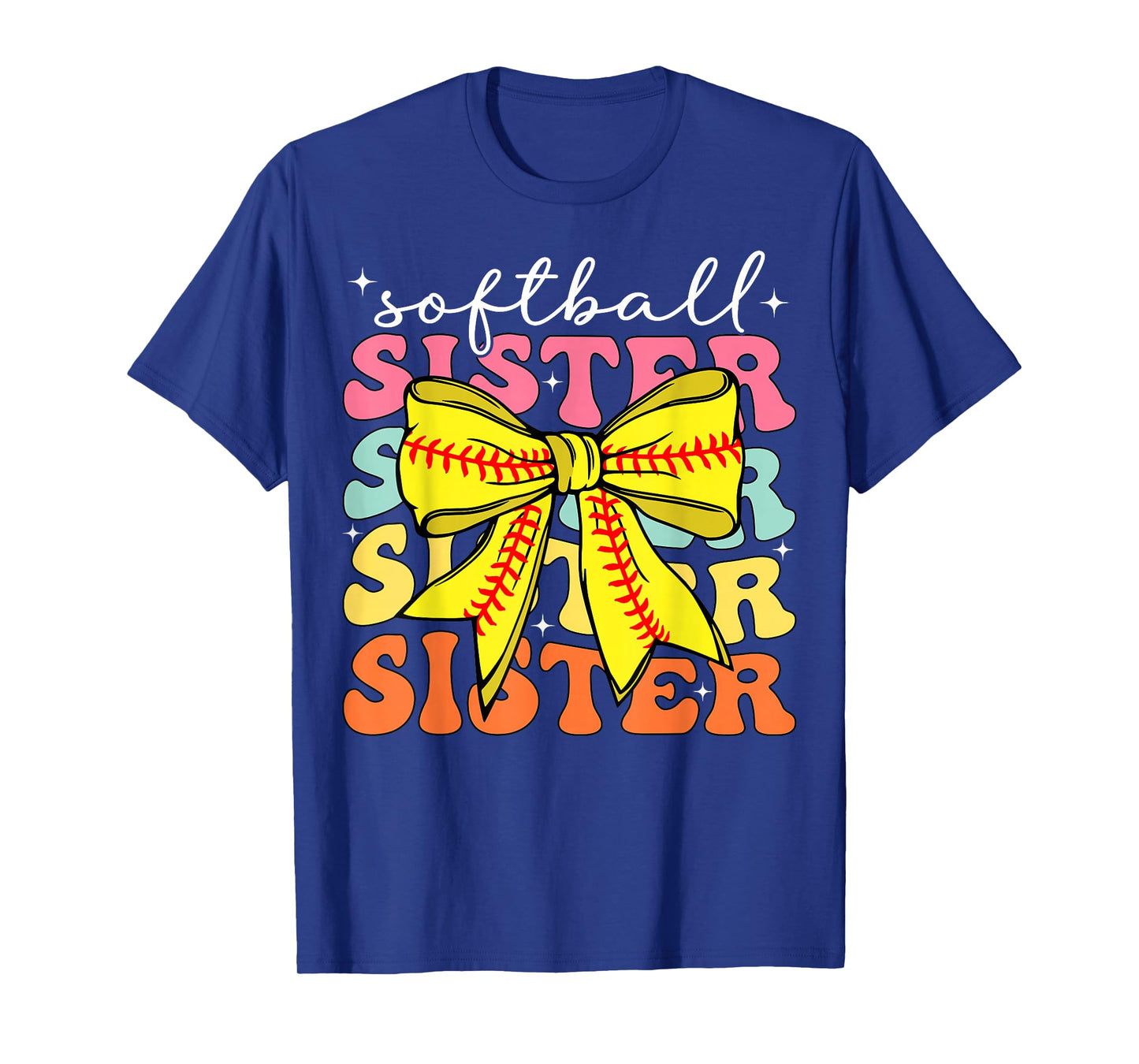 Softball Sister Coquette Bow Softball Sister Game day T-Shirt