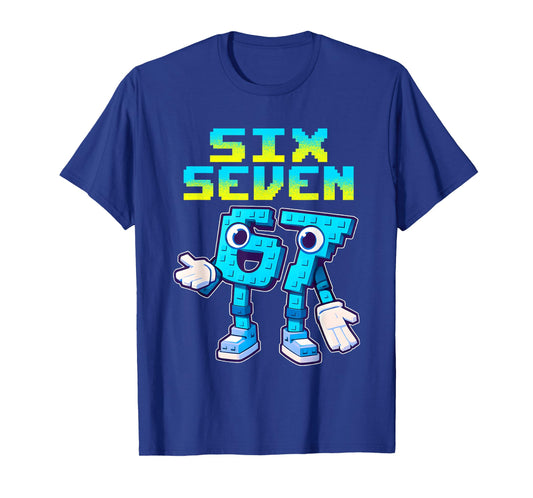 67 Six Seven 6-7 Funny Italian Brainrot Kids Gaming Meme T-Shirt