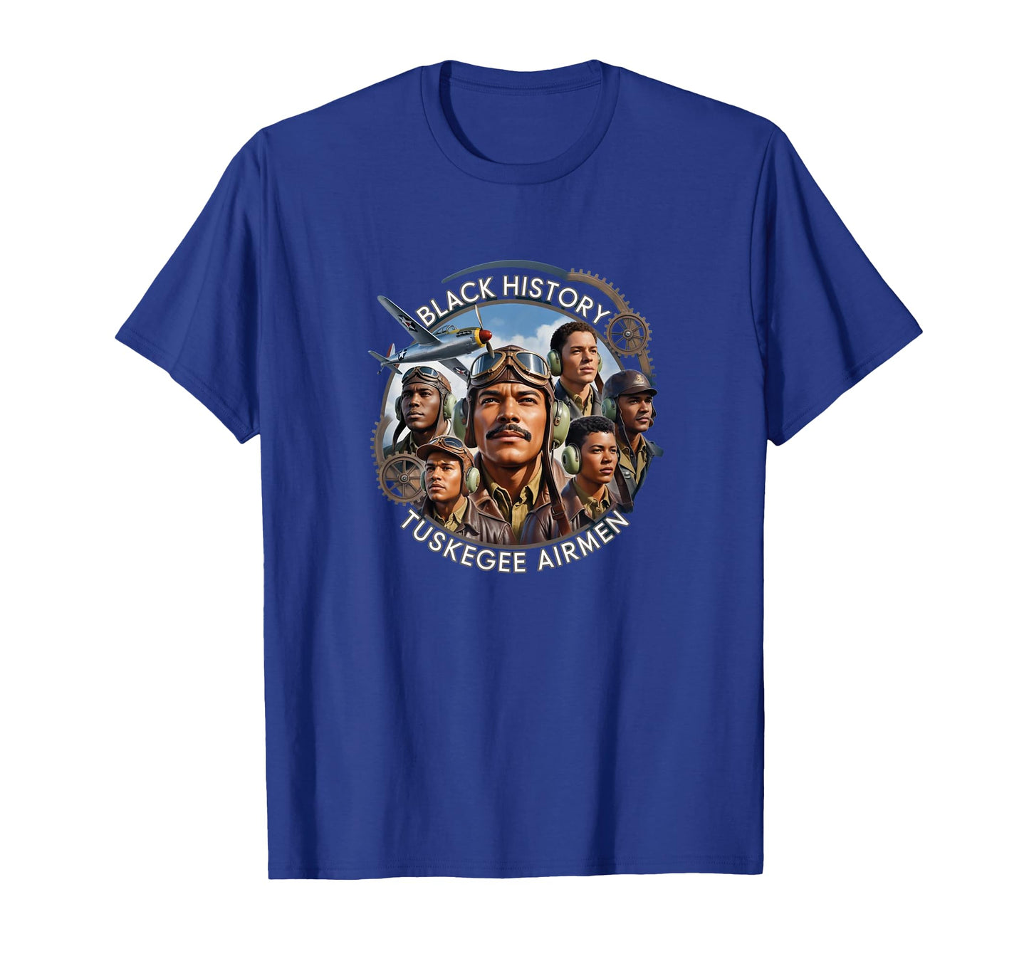 Retro Black Airmen Black History World War 2 Tuskegee Pilots T-Shirt