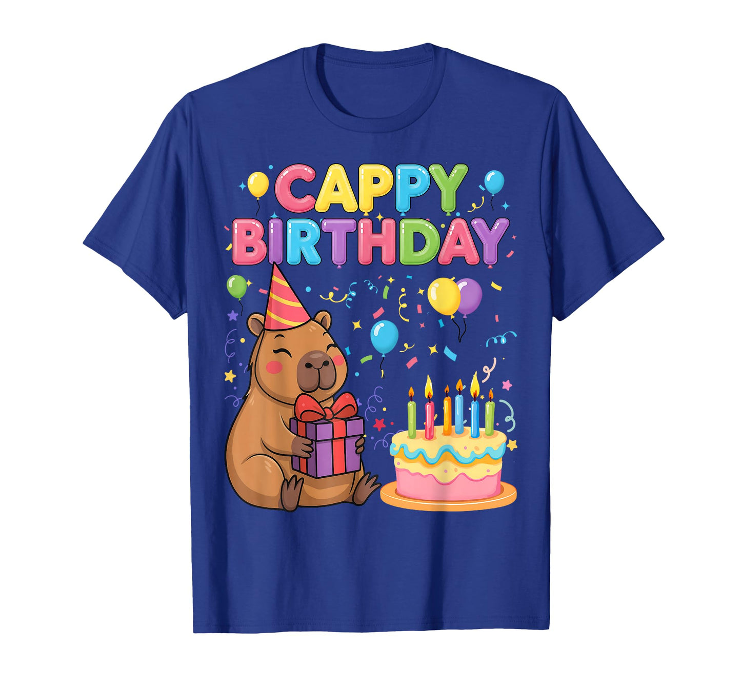 Capybara Lovers Cappy Birthday Girl Boy Happy Birthday Party T-Shirt