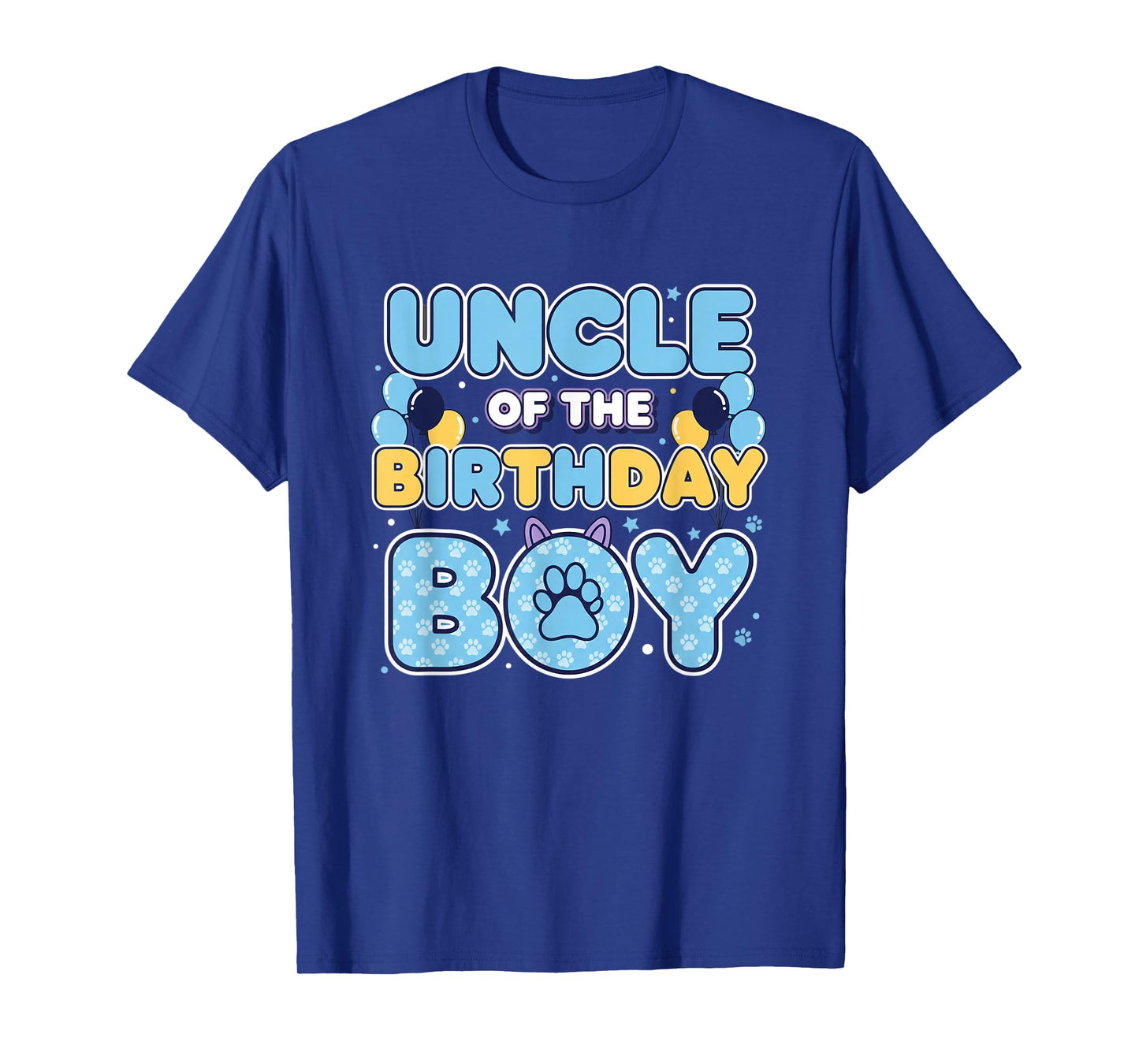 Uncle of The Birthday Boy Family Matching Birthday Party Paw T-Shirt