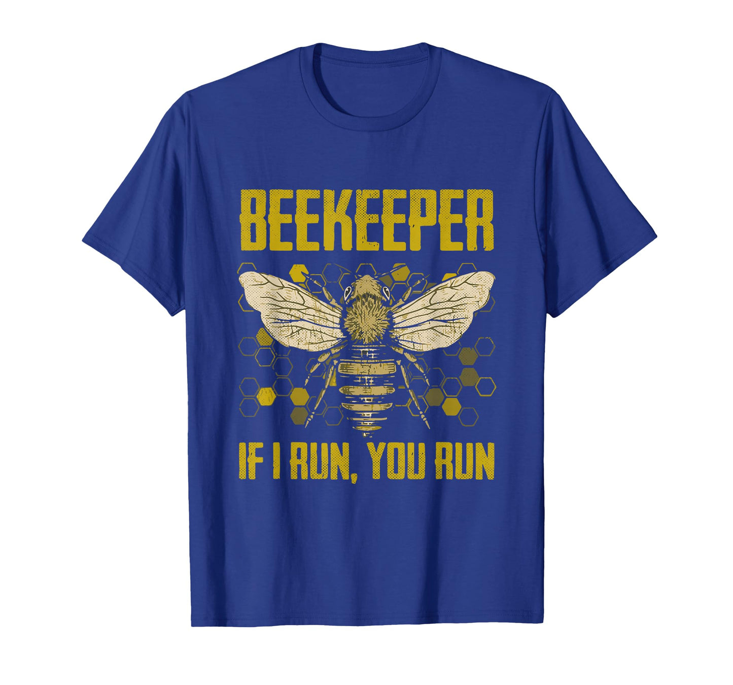 Beekeeping Men Vintage Bee Keeper Outfit If I Run You Run T-Shirt