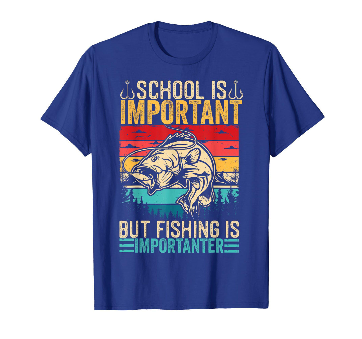 School is Important But Fishing is Importanter Fish Bass Men T-Shirt