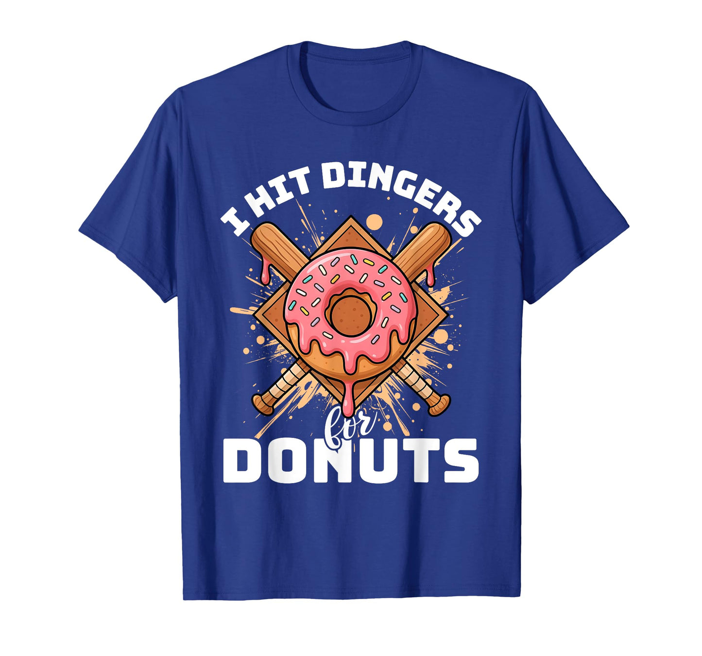 Baseball I Hit Dingers For Donuts Funny Donuts And Dingers T-Shirt