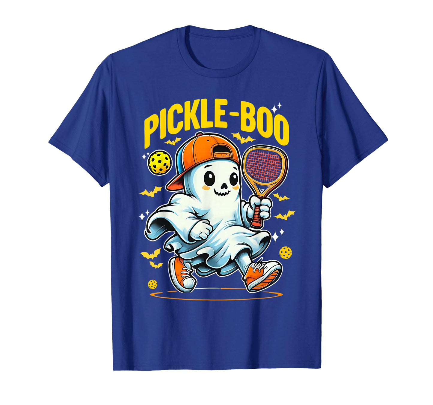 Halloween Pickleball Team Funny Halloween Pickle-Boo Ghost T-Shirt