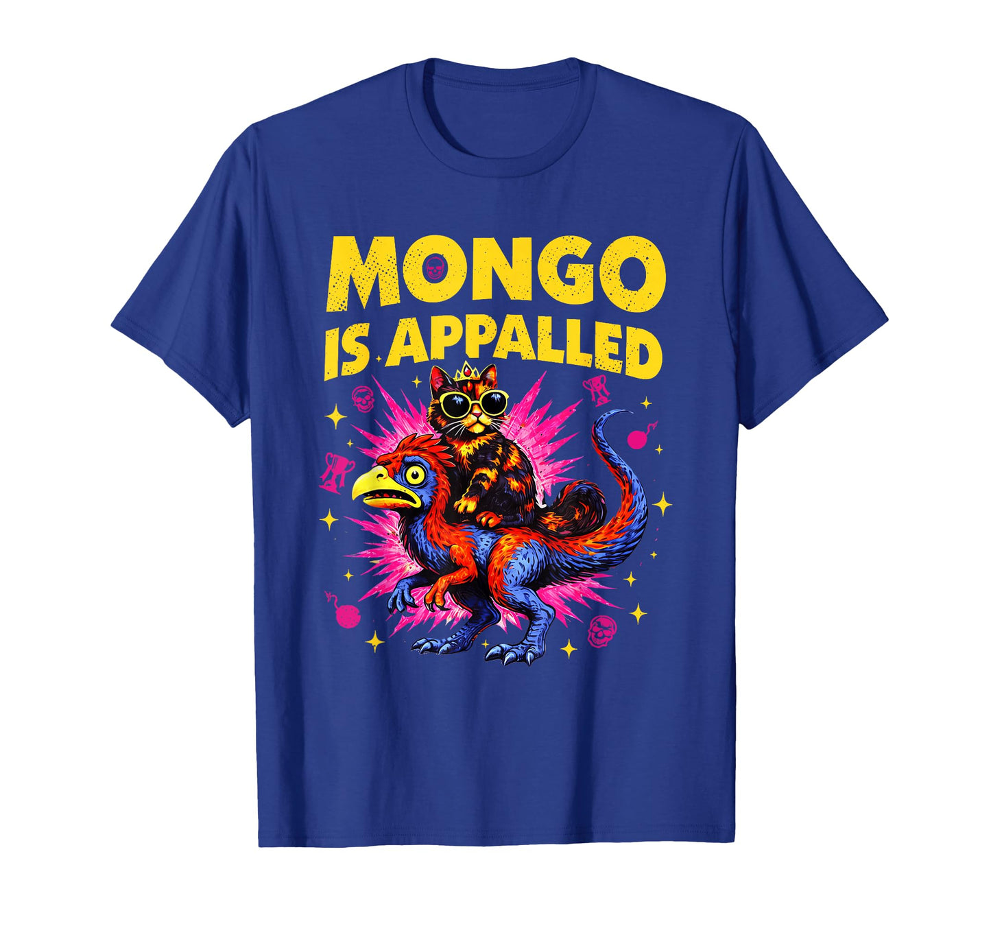 Mongo is Appalled Funny Cat Riding Dinosaur Meme T-Shirt