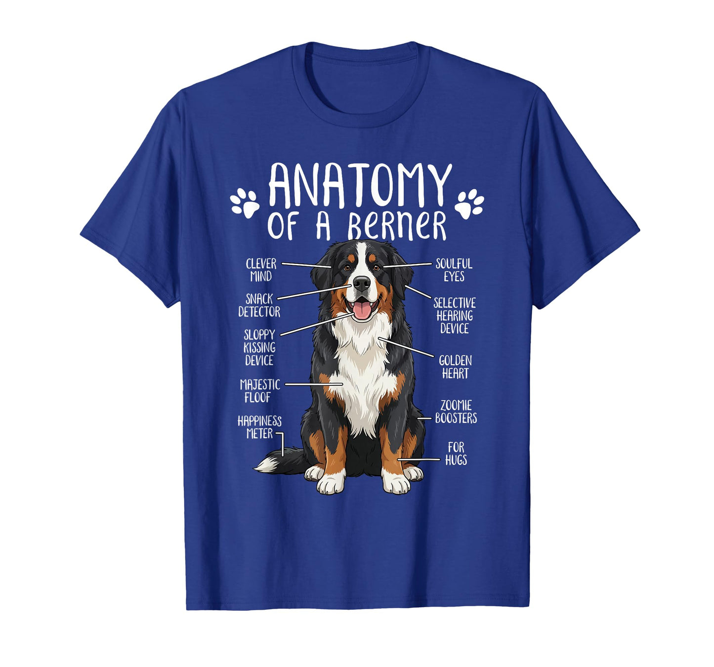 Funny Anatomy Bernese Mountain Dog Cute Berner Lover Owner T-Shirt