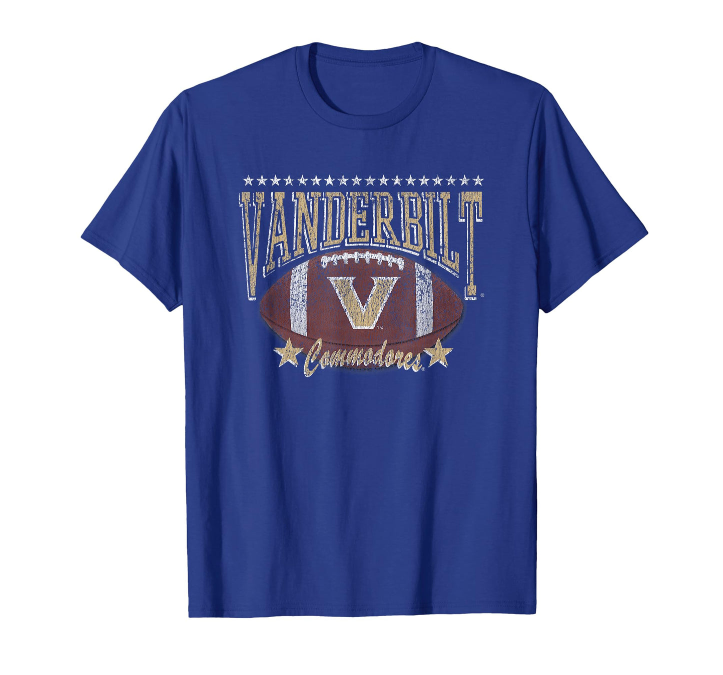 Vanderbilt Commodores Football Vintage Stars Black T-Shirt