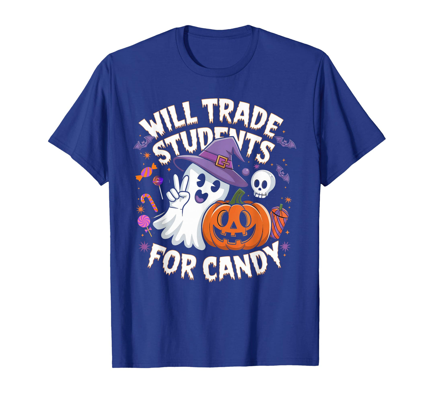Will Trade Students For Candy Funny Halloween Teacher T-Shirt