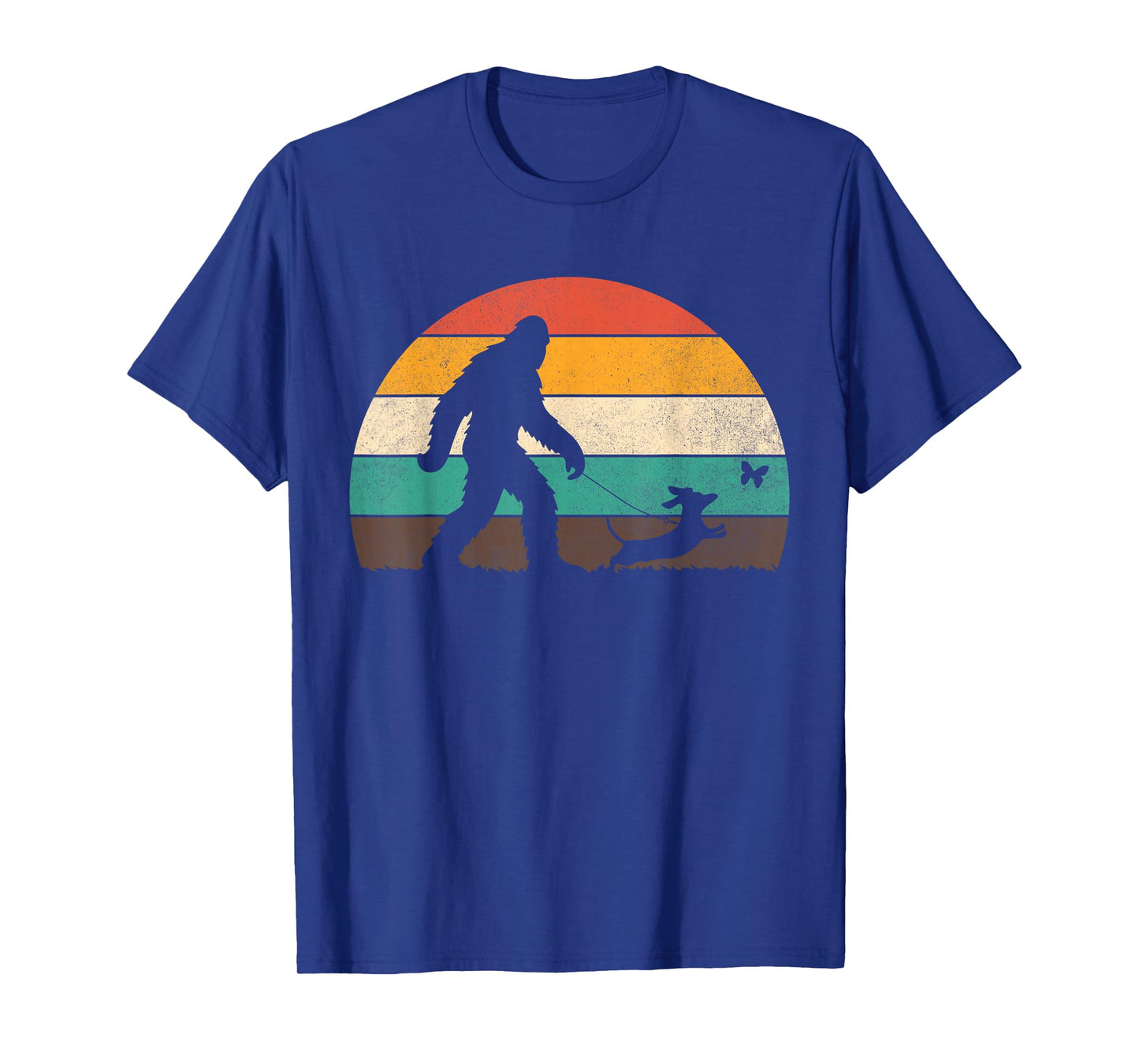 Bigfoot Walking Dachshund Funny Sasquatch Dog Dad Men Boys T-Shirt