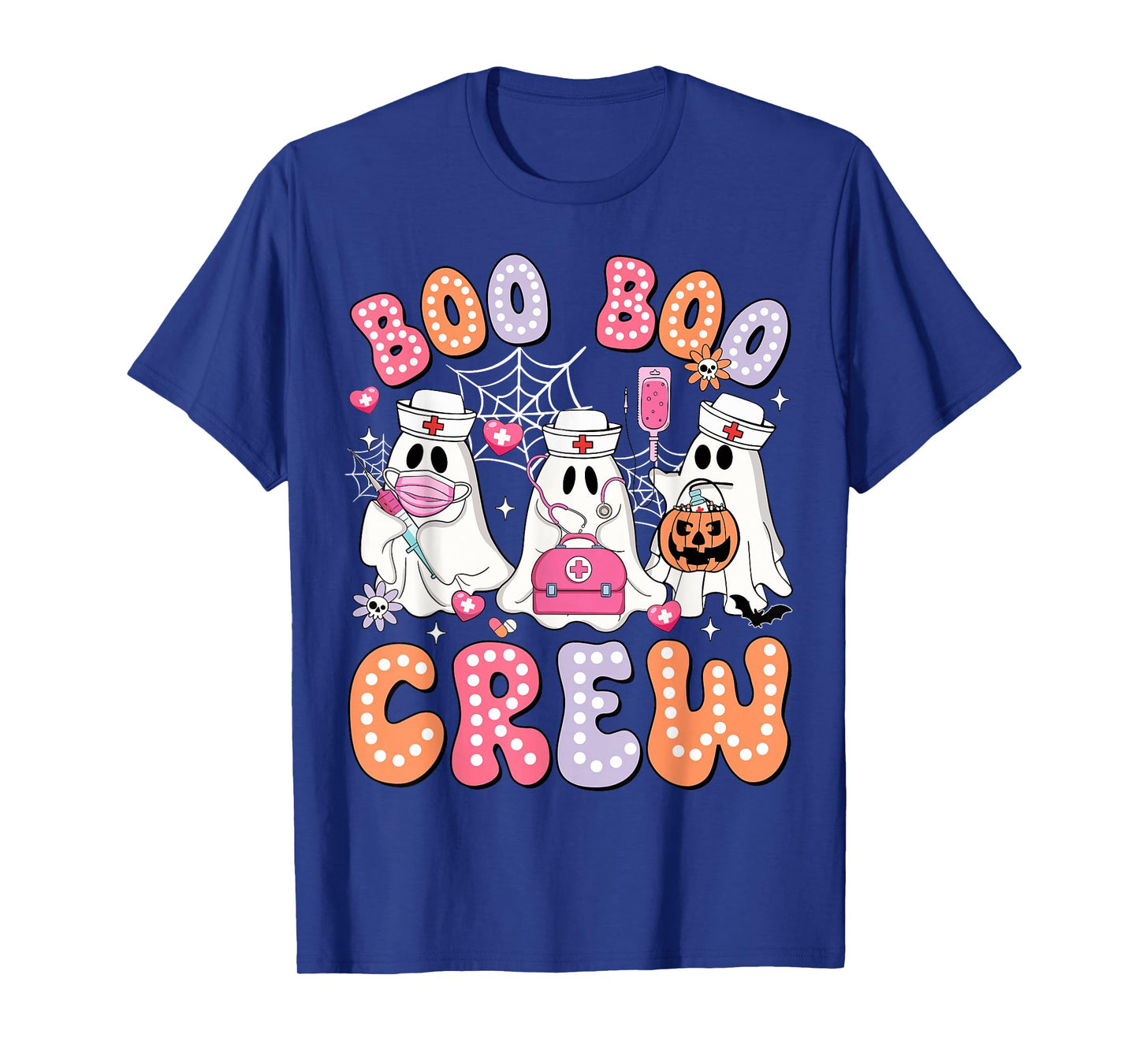 Boo Boo Crew Nurse Funny Ghost Halloween Nurse Life Women T-Shirt