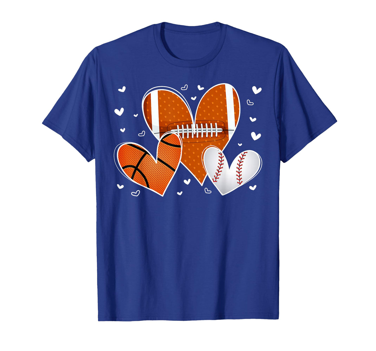 Funny Valentines Baseball Basketball Football Heart Boy Men T-Shirt