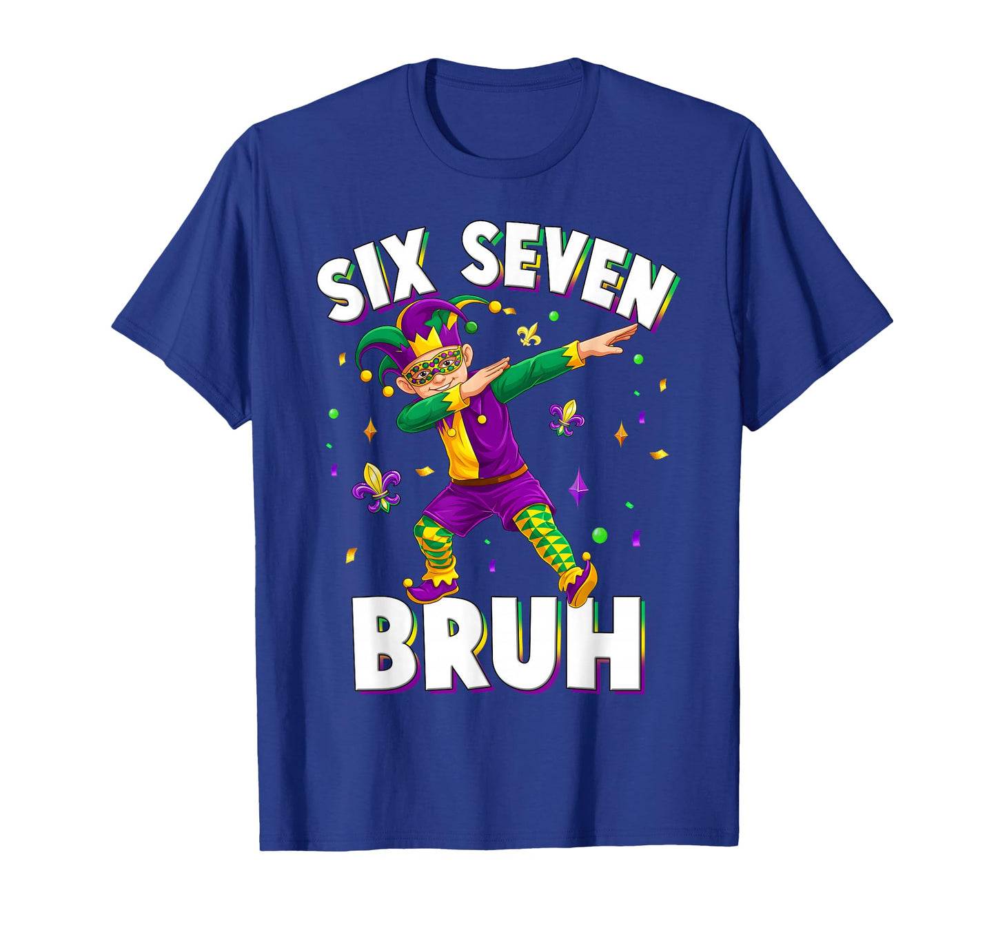 Six Seven Mardi Gras Jester 67 Meme Carnival 6 7 Kids Boys T-Shirt